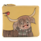 Mala Leather Callum The Cow Coin Purse - Yellow