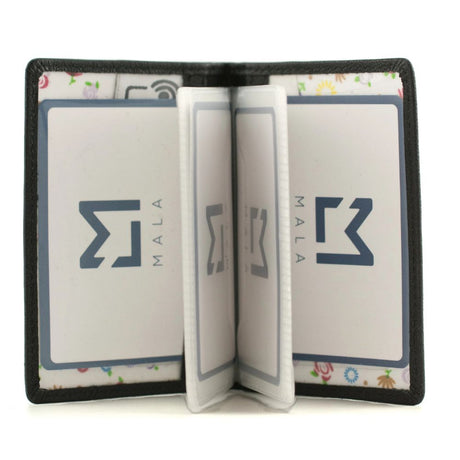 Mala Leather Callum the Cow ID/Card Holder -Black