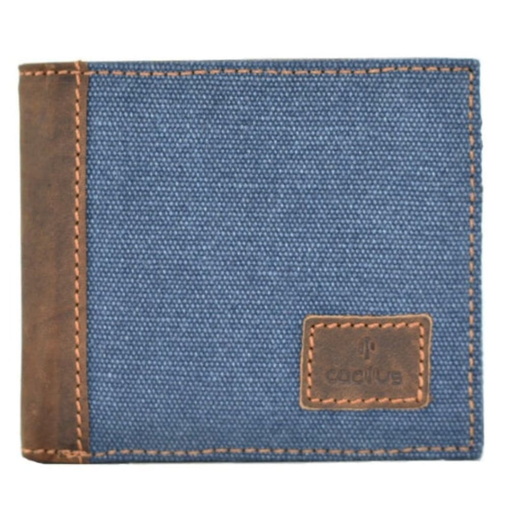 Mala Leather Denim Cactus Basic Wallet - Old Railway Line Garden Centre