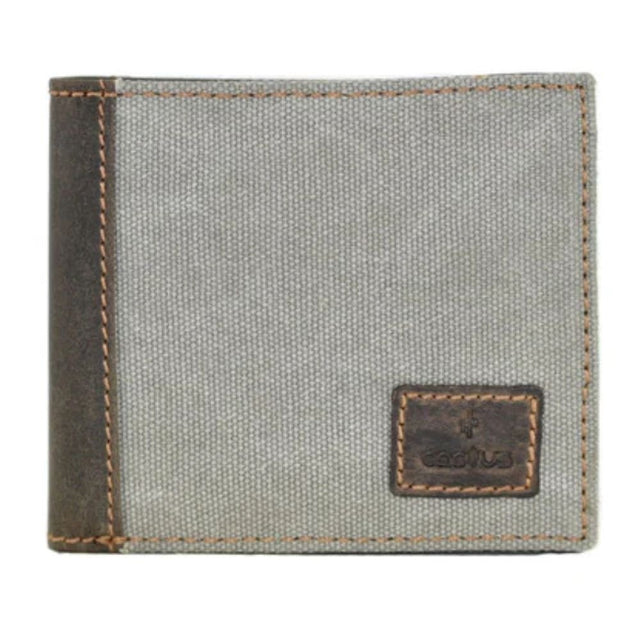 Mala Leather Grey Cactus Basic Wallet - Old Railway Line Garden Centre