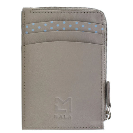 Mala Leather Grey Sakura Card & Coin Purse - Old Railway Line Garden Centre