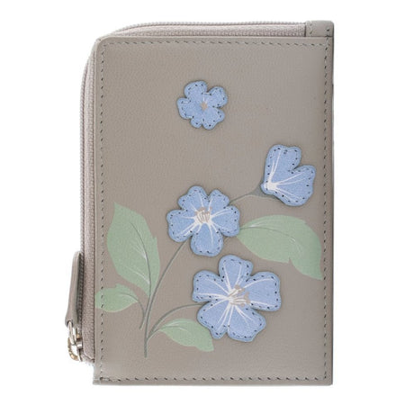 Mala Leather Grey Sakura Card & Coin Purse - Old Railway Line Garden Centre