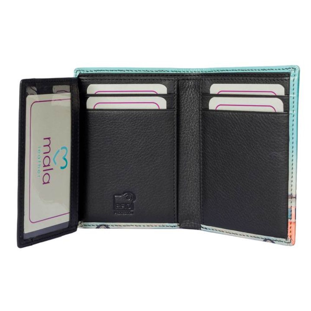 Mala Leather Kalmin Graffiti Printed Compact Wallet