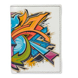 Mala Leather Kalmin Graffiti Printed Compact Wallet