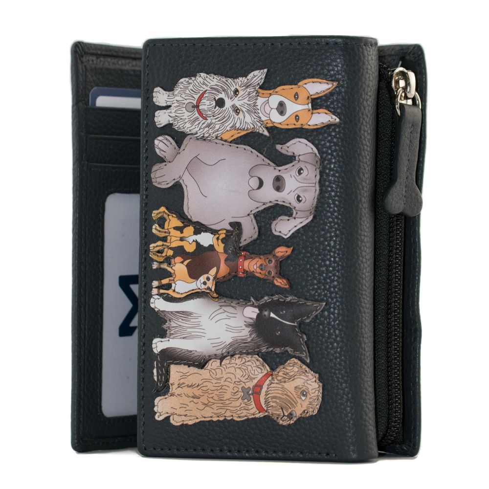 Mala Leather Kennel Crew Large Tri fold Purse