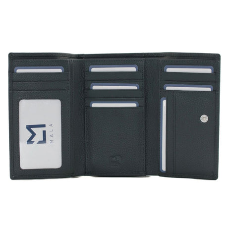 Mala Leather Kennel Crew Large Tri fold Purse