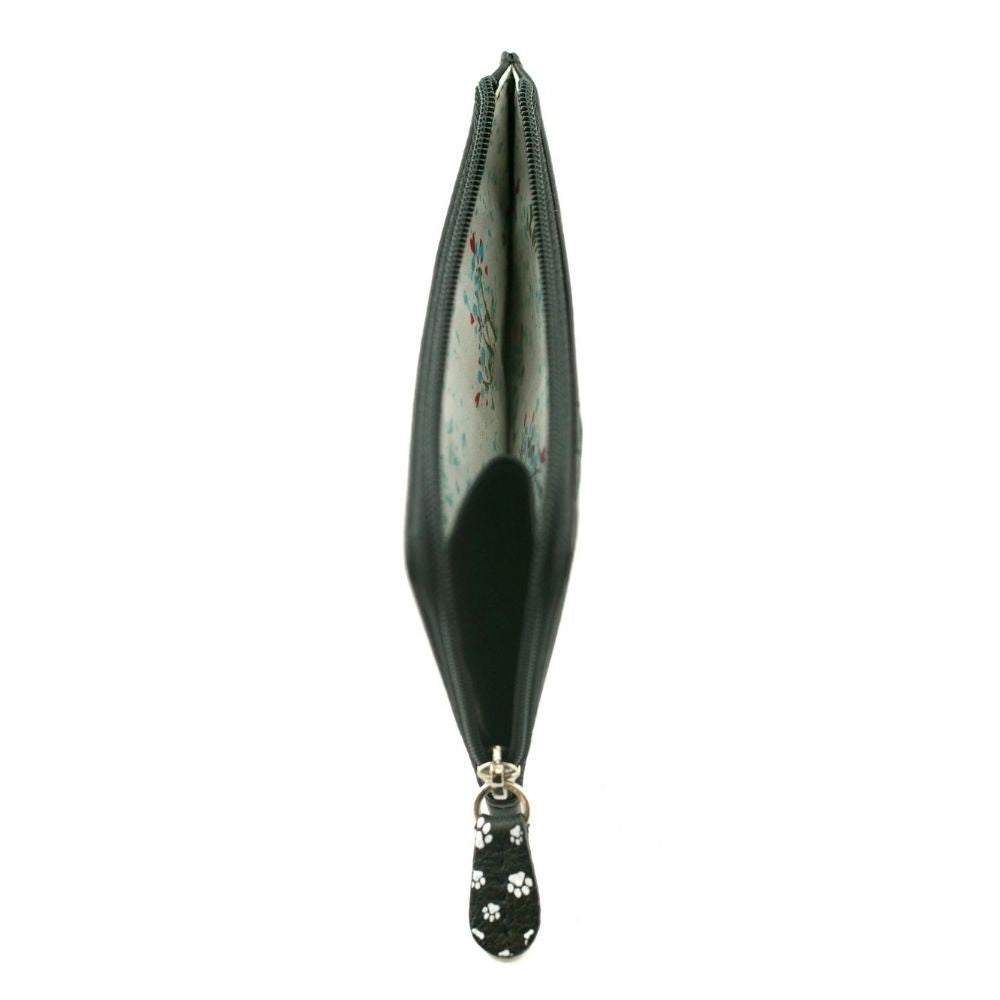 Mala Leather Midnight Card & Coin Purse - Black