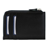 Mala Leather Midnight Card & Coin Purse - Black
