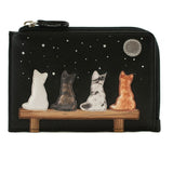 Mala Leather Midnight Card & Coin Purse - Black