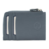 Mala Leather Midnight Card & Coin Purse - Denim