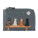 Mala Leather Midnight Card & Coin Purse - Denim
