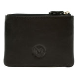 Mala Leather Midnight Coin Purse - Black