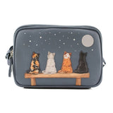 Mala Leather Midnight Double Zip Crossbody Bag - Denim