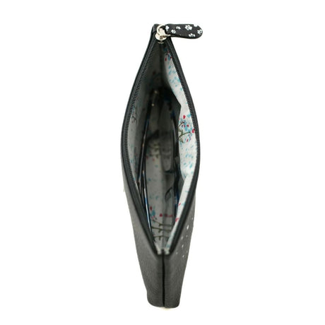 Mala Leather Midnight Glasses Case - Black