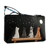 Mala Leather Midnight Glasses Case - Black