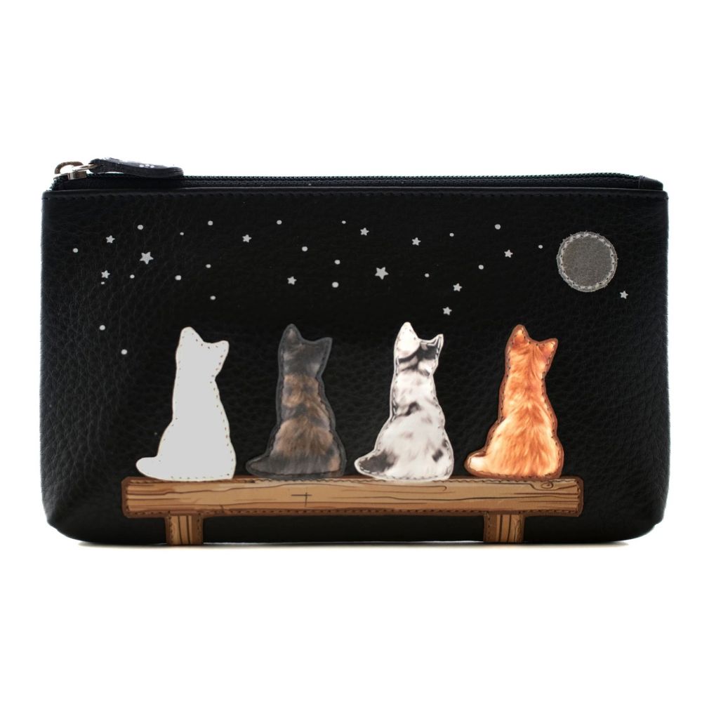 Mala Leather Midnight Glasses Case - Black