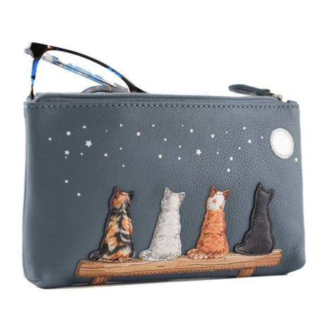Mala Leather Midnight Glasses Case - Denim