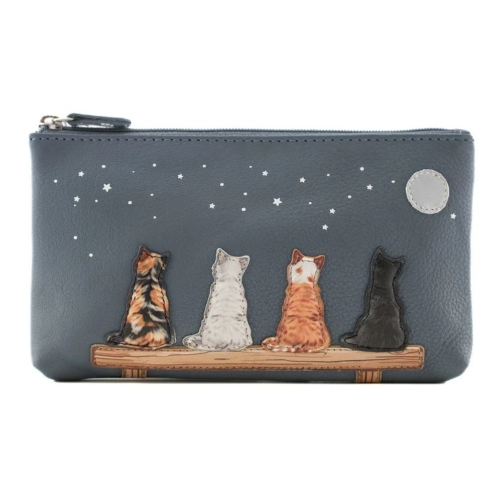Mala Leather Midnight Glasses Case - Denim