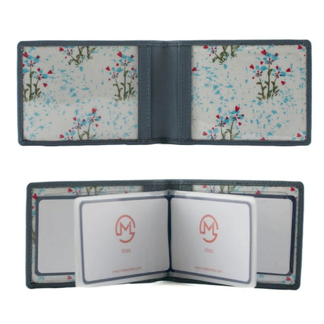 Mala Leather Midnight ID & Card Holder - Denim