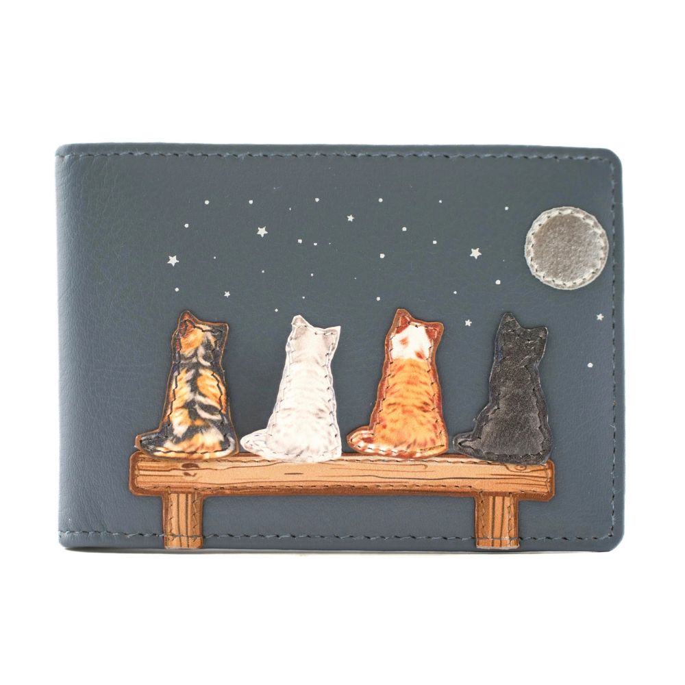 Mala Leather Midnight ID & Card Holder - Denim
