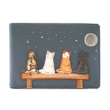 Mala Leather Midnight ID & Card Holder - Denim
