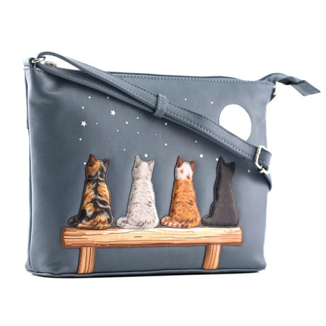 Mala Leather Midnight Midi Crossbody Bag - Denim