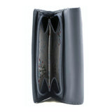 Mala Leather Midnight Tri Fold Purse - Denim