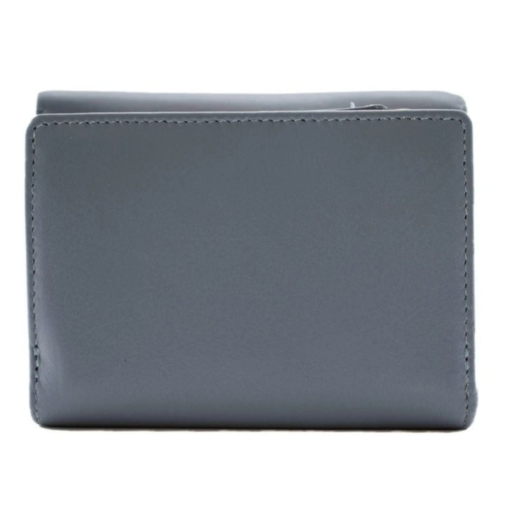 Mala Leather Midnight Tri Fold Purse - Denim