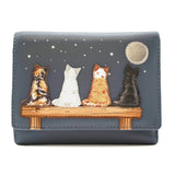 Mala Leather Midnight Tri Fold Purse - Denim