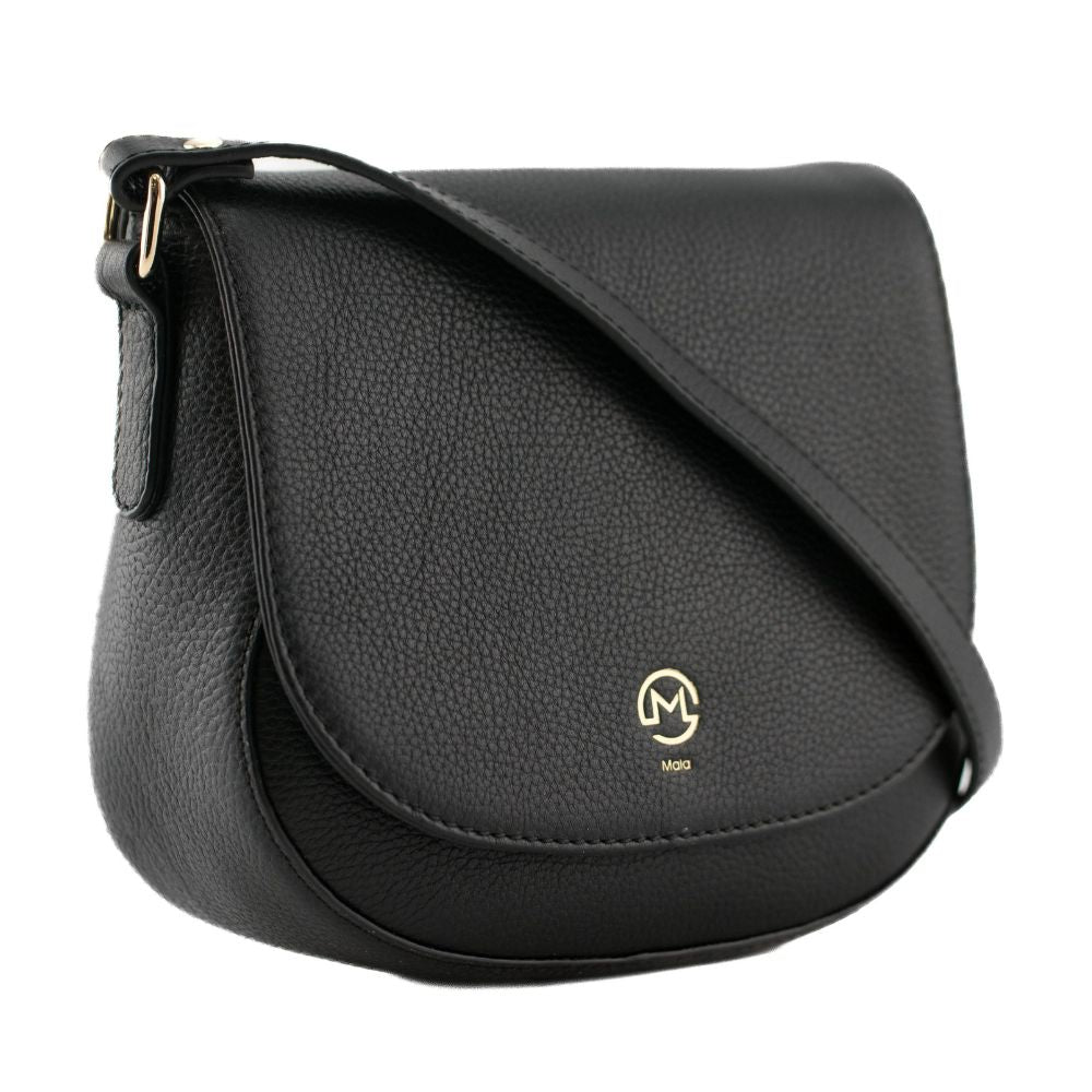 Mala Leather Monroe Leather Saddle Bag - Black