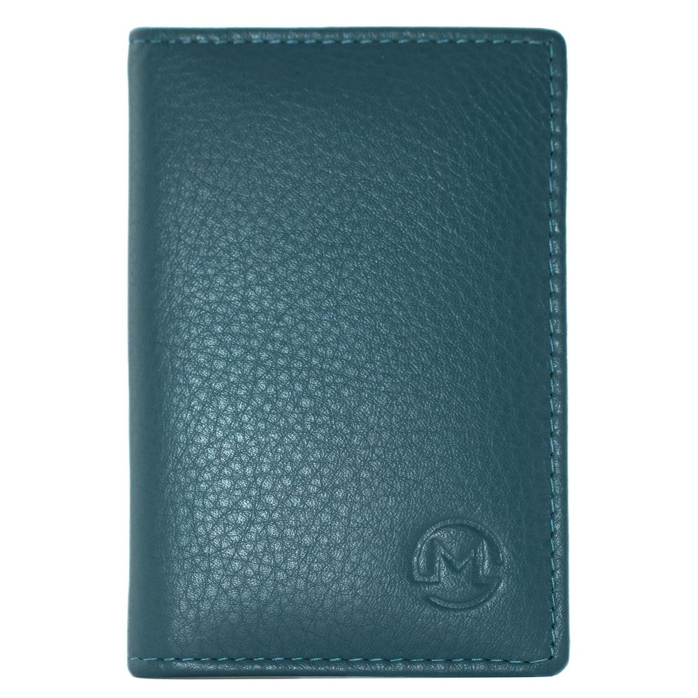 Mala Leather Origin Plain Leather Basic ID & Card Holder - Teal