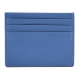 Mala Leather Origin Plain Leather Card Holder With Zip Pocket - Blueberry