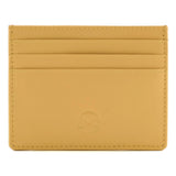 Mala Leather Origin Plain Leather Card Holder With Zip Pocket - Lemon
