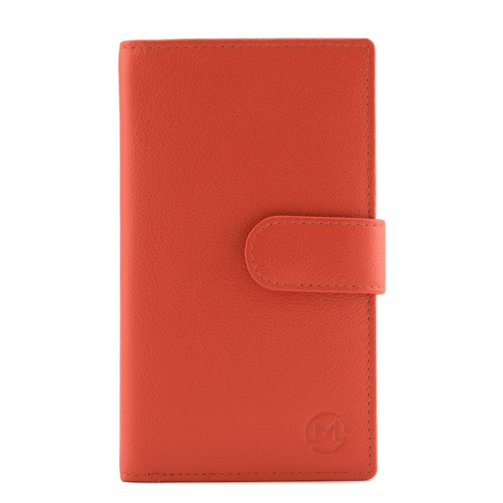 Mala Leather Origin Plain Leather Large Tab Purse - Orange