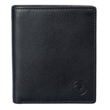 Mala Leather Origin Shirt Wallet with Coin - Black