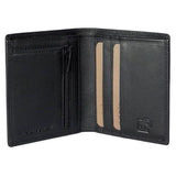 Mala Leather Origin Shirt Wallet with Coin - Black