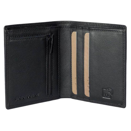 Mala Leather Origin Shirt Wallet with Coin - Black