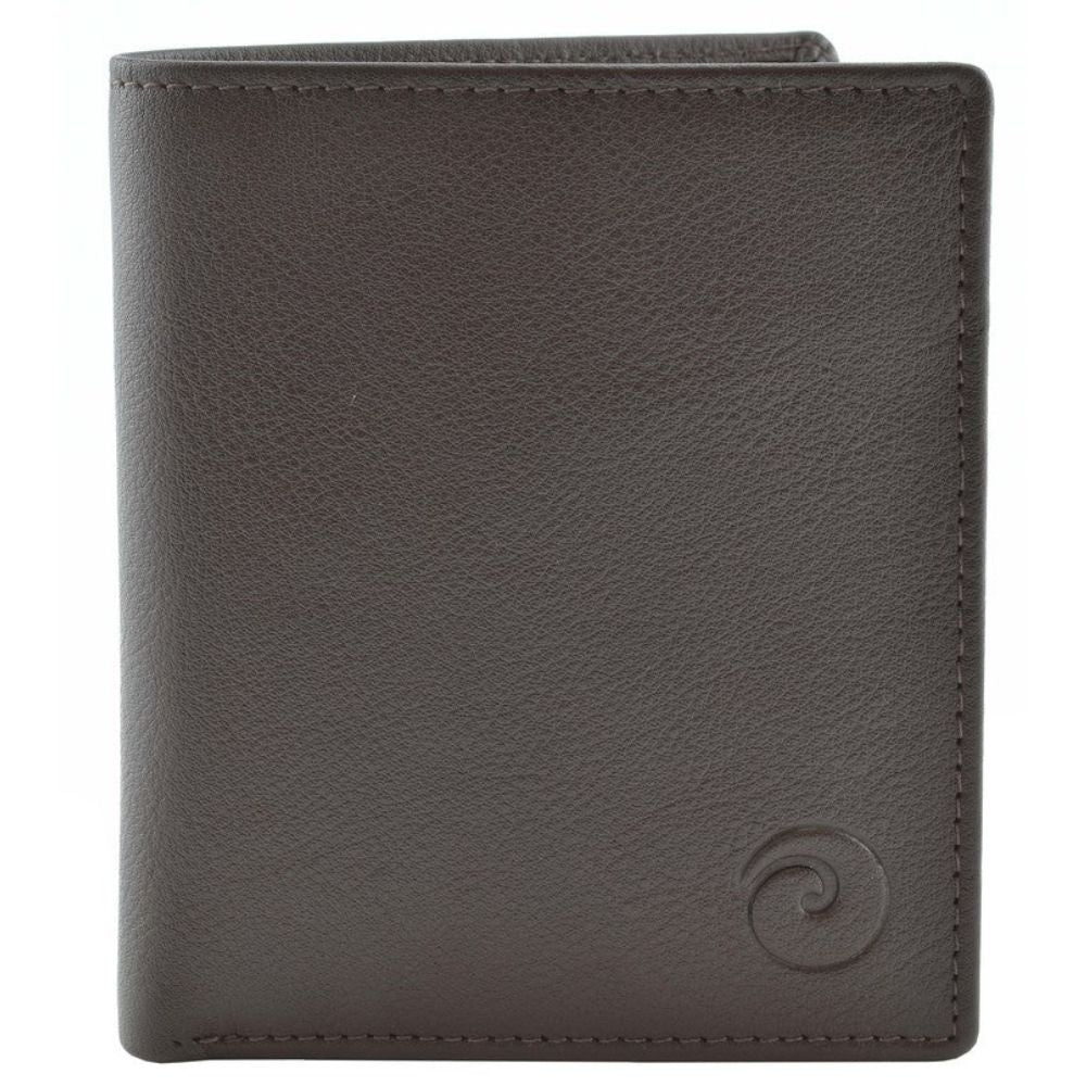 Mala Leather Origin Shirt Wallet with Coin - Brown