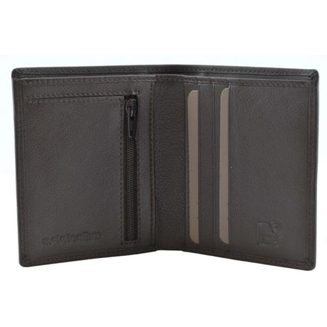 Mala Leather Origin Shirt Wallet with Coin - Brown