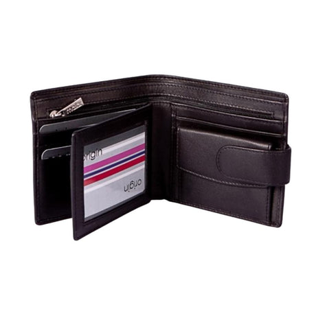 Mala Leather Origin Tab Wallet with Coin Pocket & RFID Protection - Black