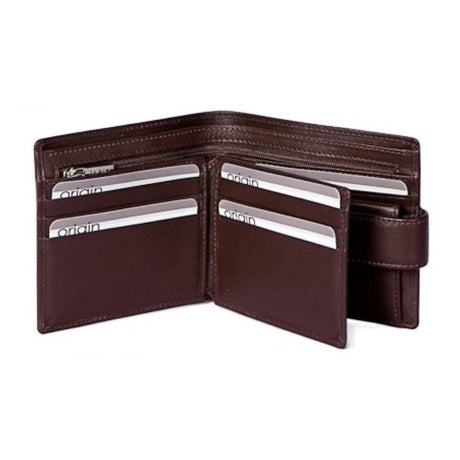 Mala Leather Origin Tab Wallet with Coin Pocket & RFID Protection - Brown
