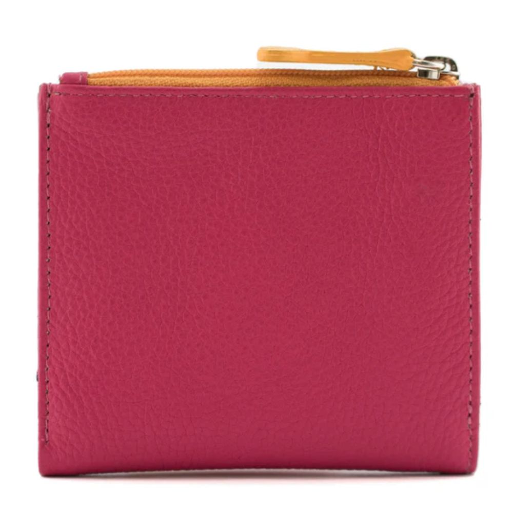 Mala Leather Pink Coco Pup Compact Purse With Zip Coin Pocket - Old Railway Line Garden Centre
