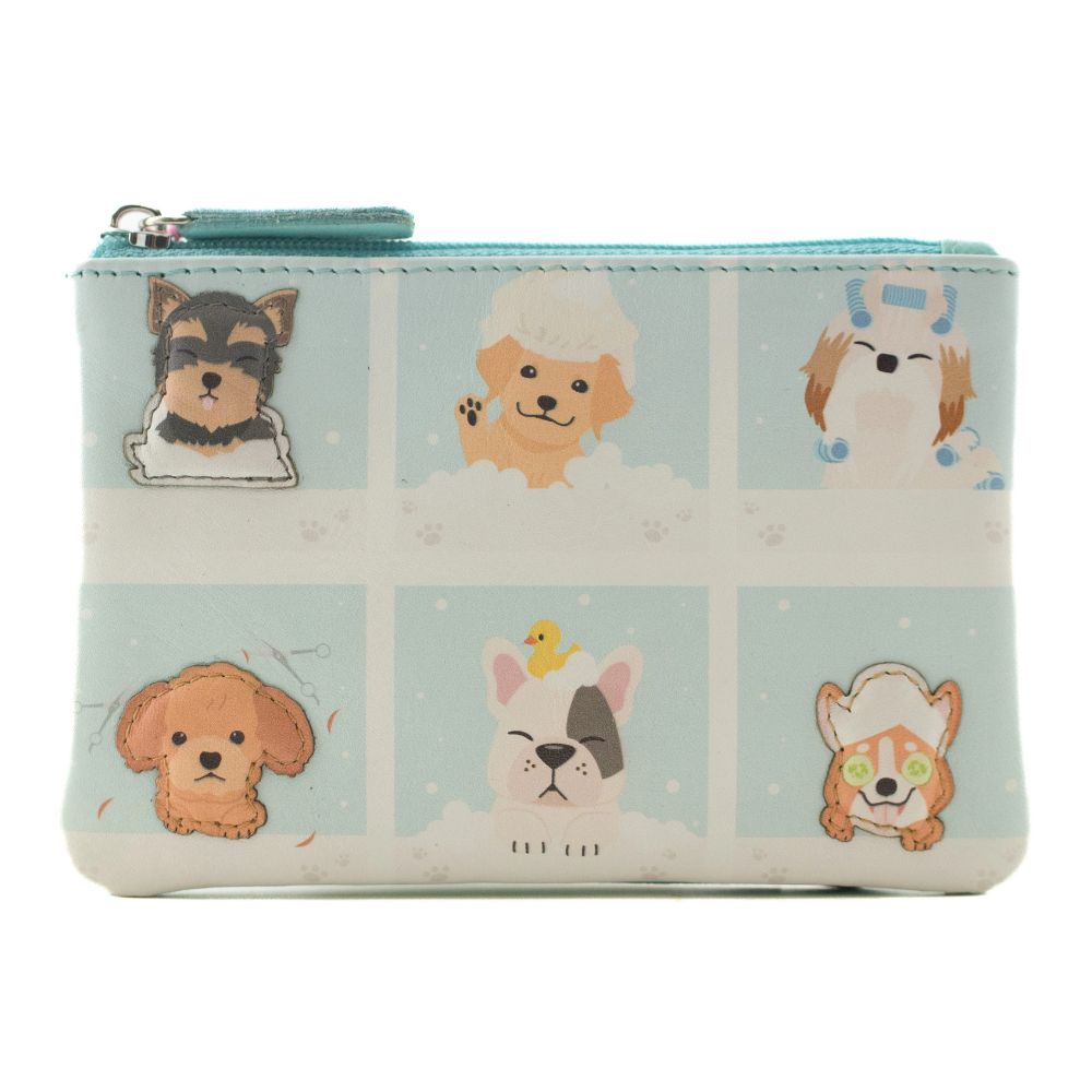 Mala Leather Pinky Doggy Spa Day Coin Purse