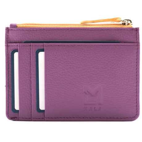 Mala Leather Purple Coco Pup Coin Purse & Card Holder - Old Railway Line Garden Centre
