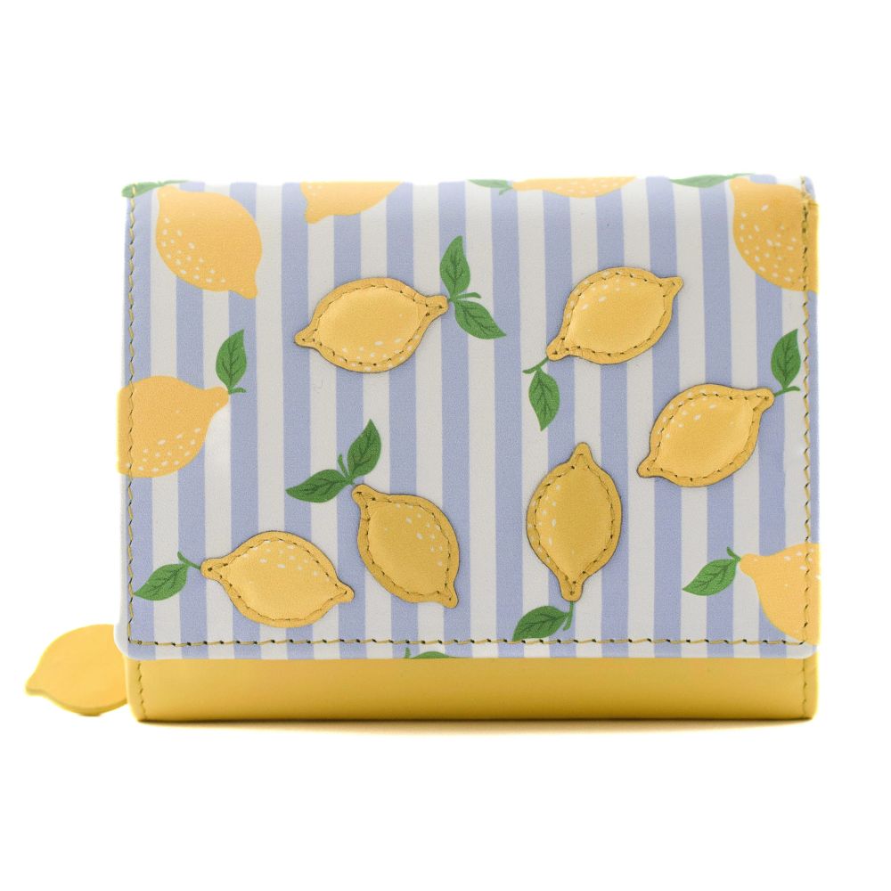 Mala Leather Sorrento Lemon Tri fold Purse
