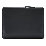 Mala Leather Stable Row Compact Leather Tri fold Purse Navy