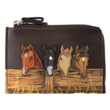 Mala Leather Stable Row Leather Coin & Card Purse - Brown