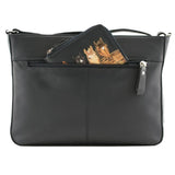 Mala Leather Stable Row Leather Crossbody Bag Navy