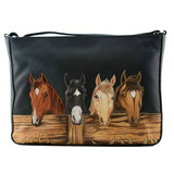 Mala Leather Stable Row Leather Crossbody Bag Navy