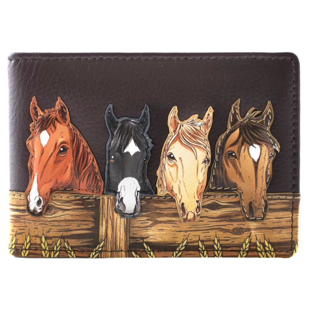 Mala Leather Stable Row Leather ID & Card Holder - Brown